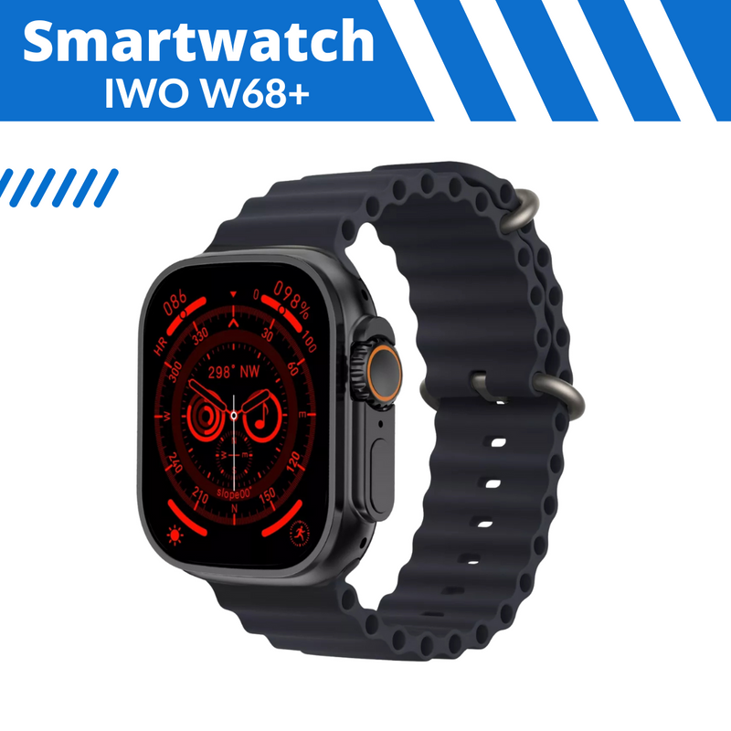 Smartwatch IWO W68+ - 49mm - Certificação IP68