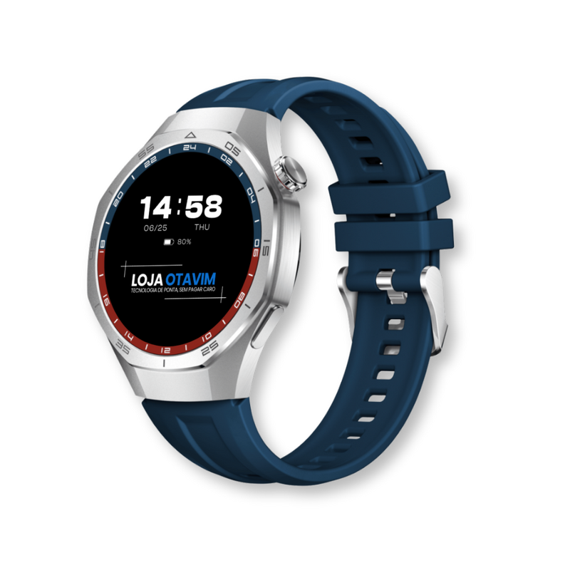 Smartwatch AuraFit AM34 AMOLED 3ATM - Pulseira Extra Brinde | LANÇAMENTO