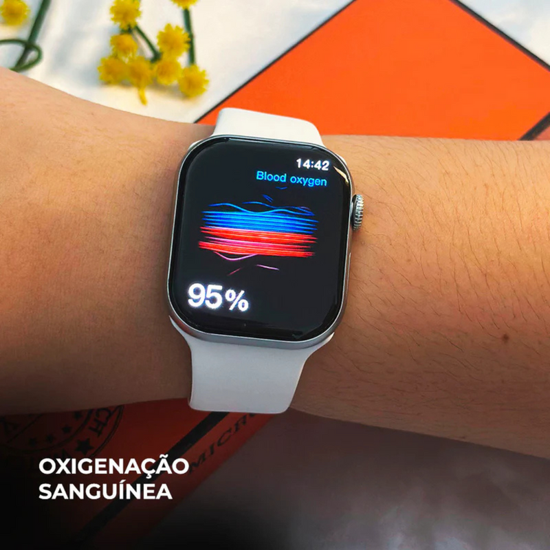 Smartwatch W10 Mini 42mm - Tela AMOLED + Capinha Protetora