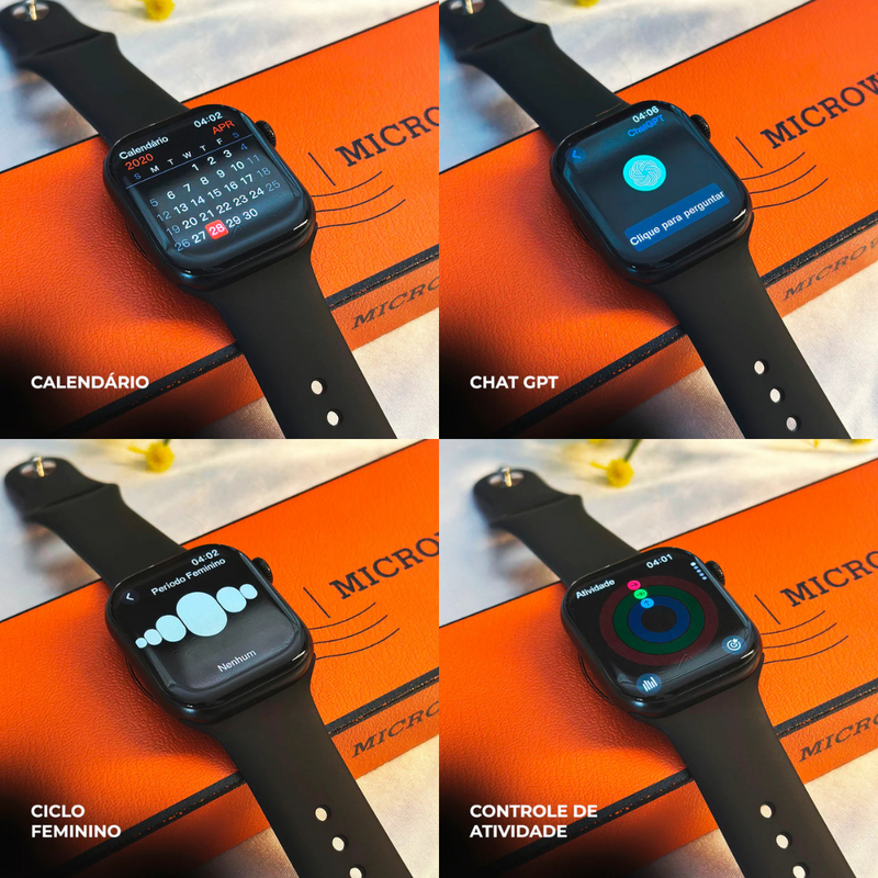 Smartwatch W10 Mini 42mm - Tela AMOLED + Capinha Protetora