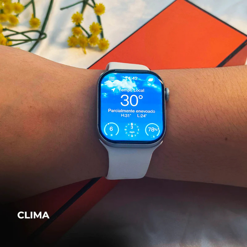 Smartwatch W10 Mini 42mm - Tela AMOLED + Capinha Protetora