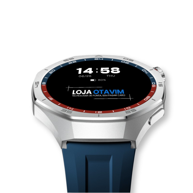 Smartwatch AuraFit AM34 AMOLED 3ATM - Pulseira Extra Brinde | LANÇAMENTO