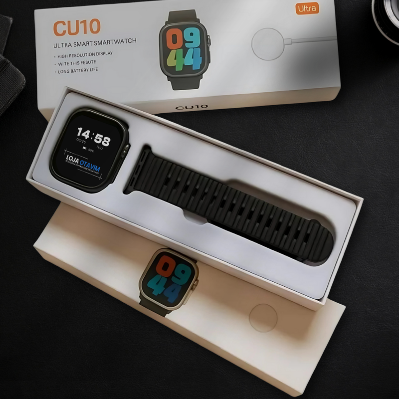 Smartwatch CU10 - Pulseira Extra Brinde | LANÇAMENTO