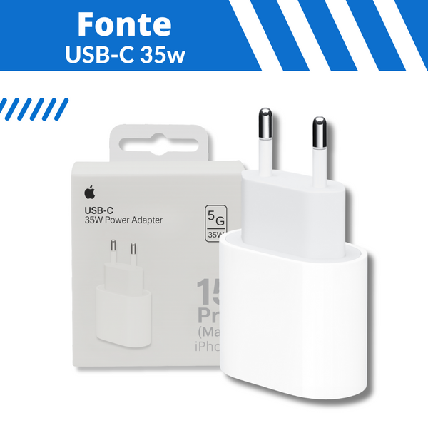 Fonte Apple USB-C 35W - Super Turbo