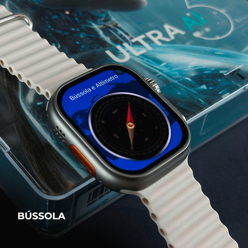 Smartwatch Ultra AI 3 5G - Câmera acoplada - Face ID - ANDROID 8.1